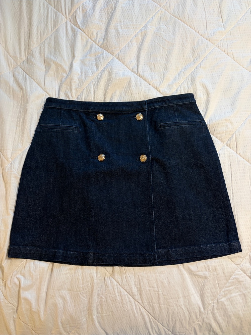 Ann Taylor Weekend- Dark Blue Denim Mini Skirt - Size 16 - Excellent Cond